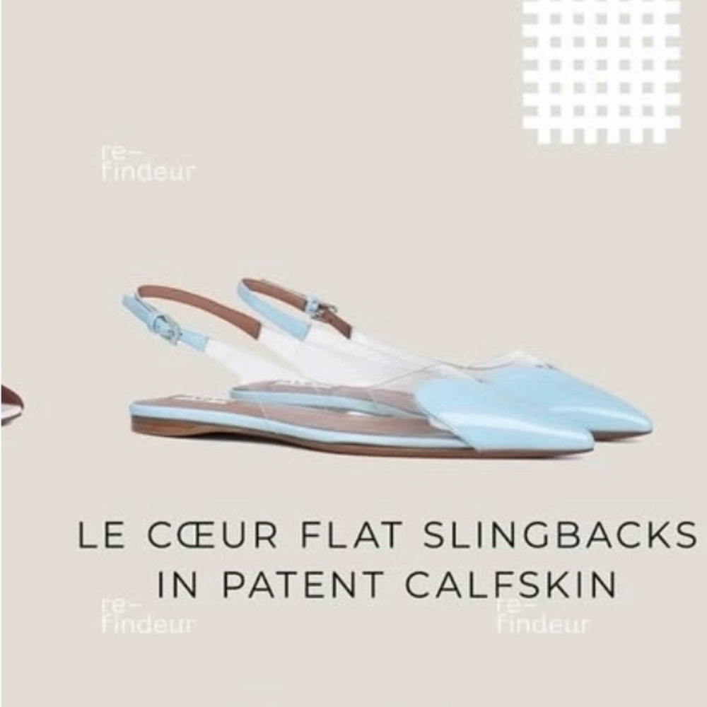 ALAIA - LE CŒUR FLAT SLINGBACKS IN PATENT CALFSKIN - Picture 6 of 6